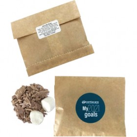 Kraft Paper Bag with Lindt Hot Chocolate Flakes & Marshmallows